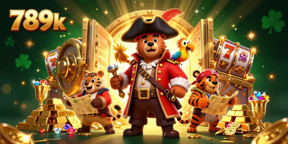 Engage in thrilling jackpots with 789k's casino games featuring vibrant characters and treasures.
