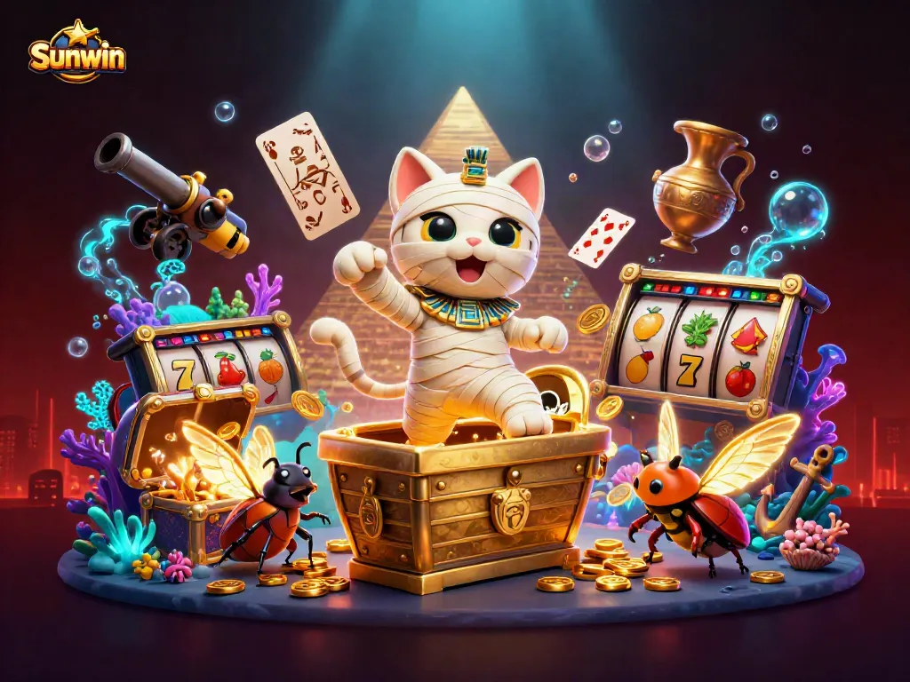 Experience thrilling slots and jackpots in the immersive world of Sunwin's vibrant casino.