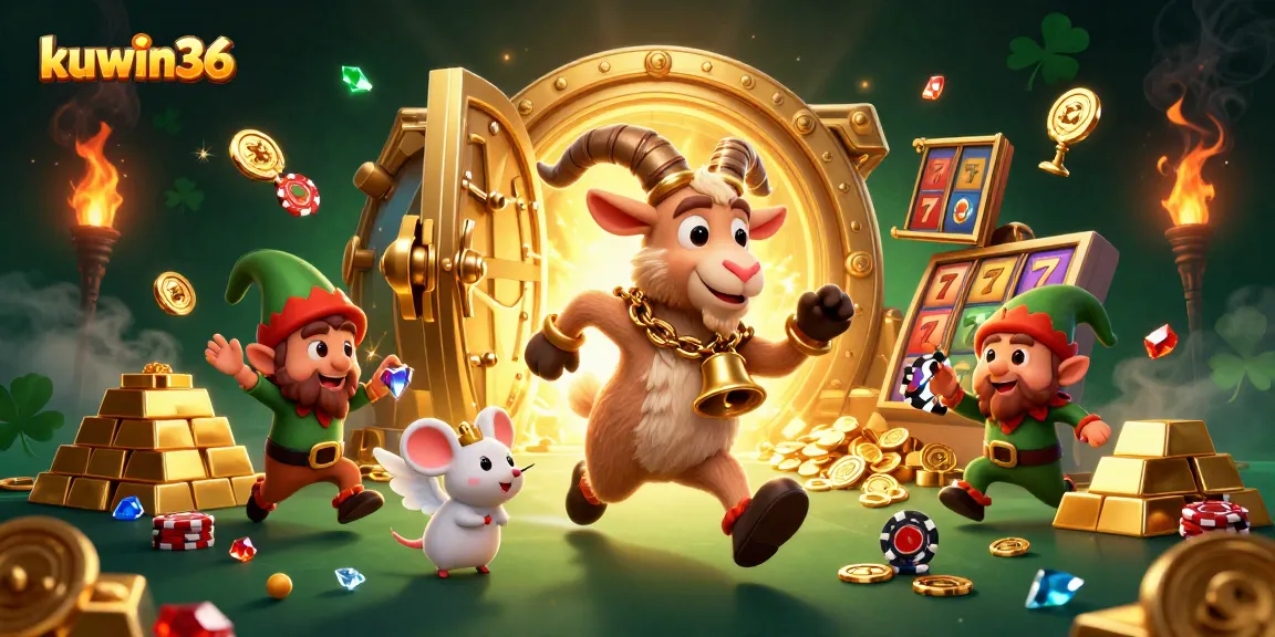 Engage with kuwin36's thrilling casino adventure featuring whimsical characters and vibrant gambling elements.