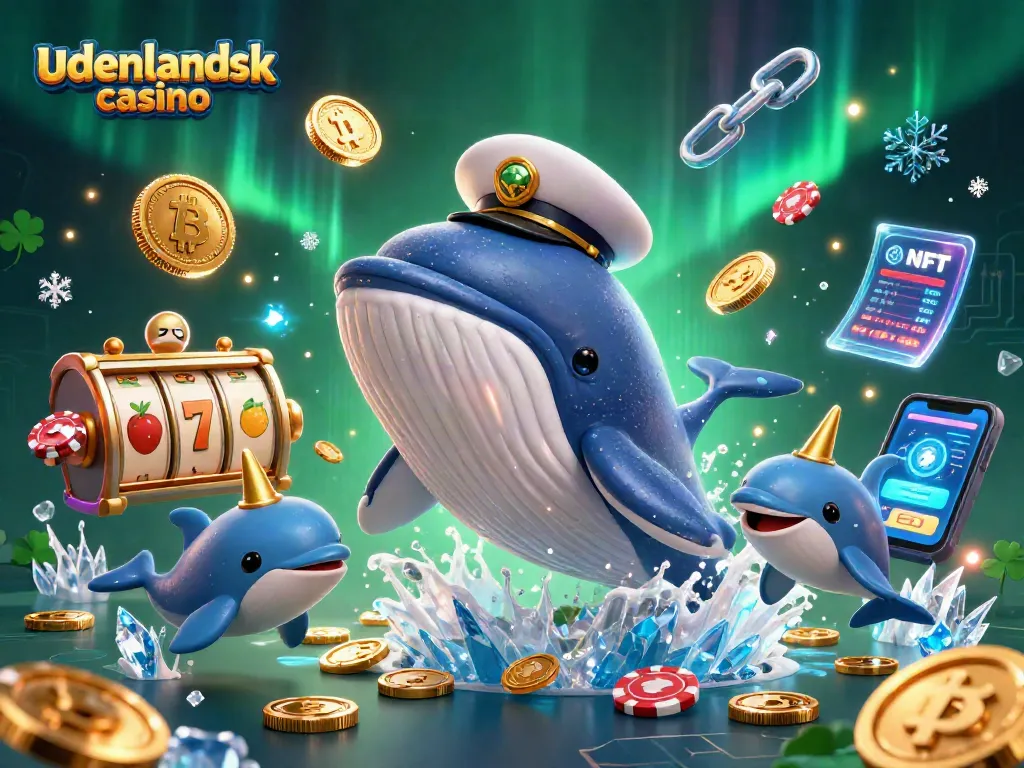 Experience thrilling udenlandsk casino wins in this vibrant 3D illustration featuring playful marine creatures.