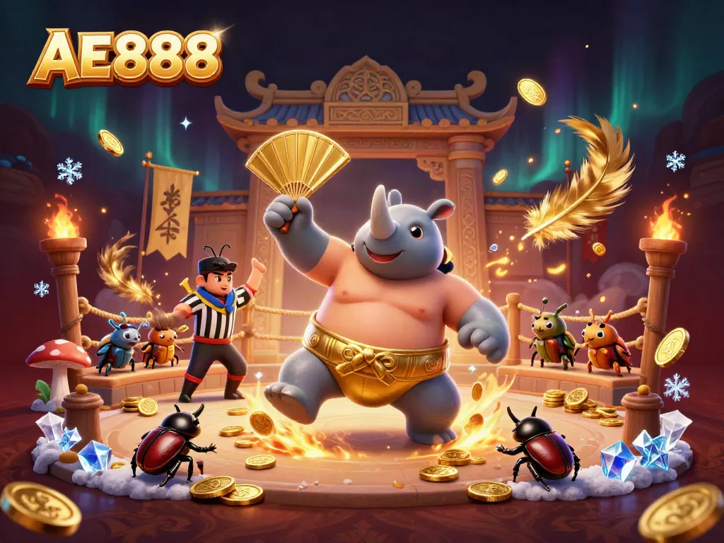 Experience the excitement of AE888 with dynamic gold coin action and vibrant casino atmosphere.