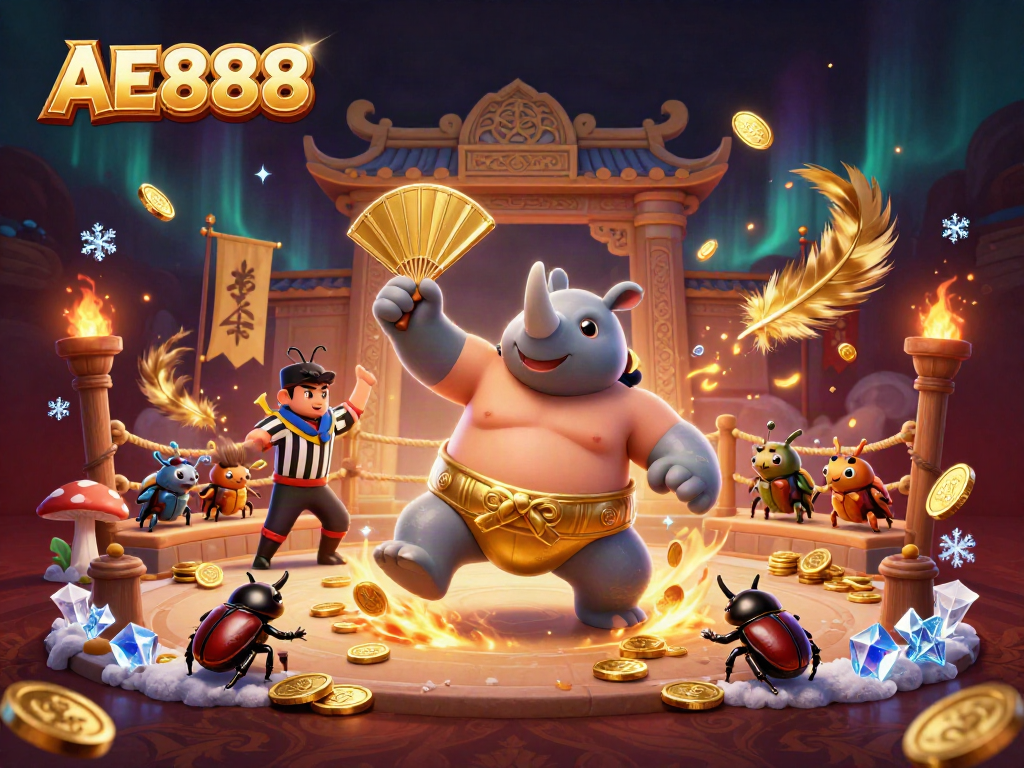 Experience the excitement of AE888 with dynamic gold coin action and vibrant casino atmosphere.