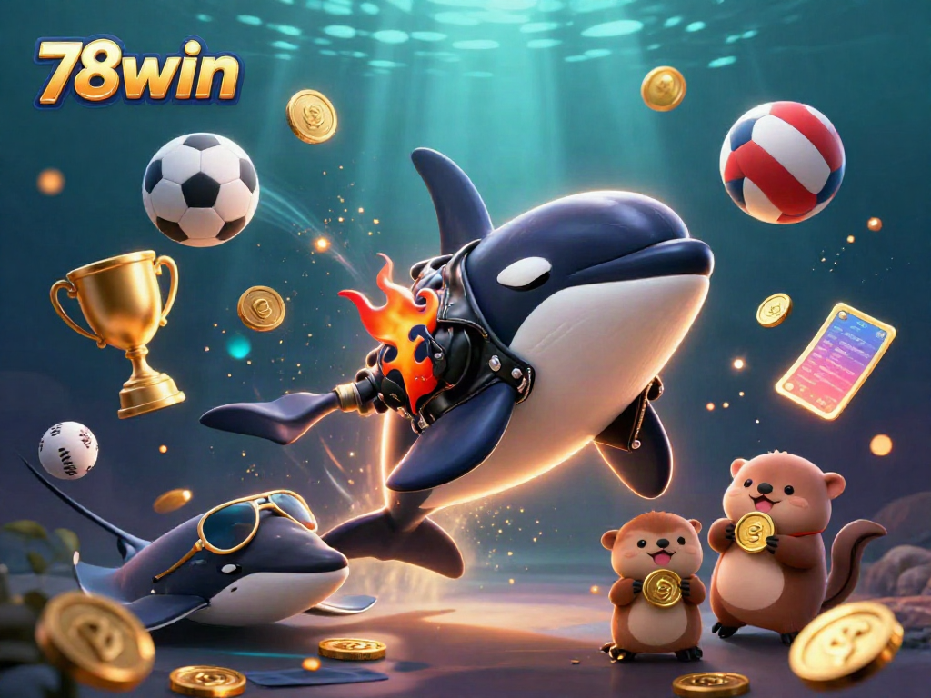 Experience the thrill of 78win with vibrant casino characters and dynamic gaming elements.