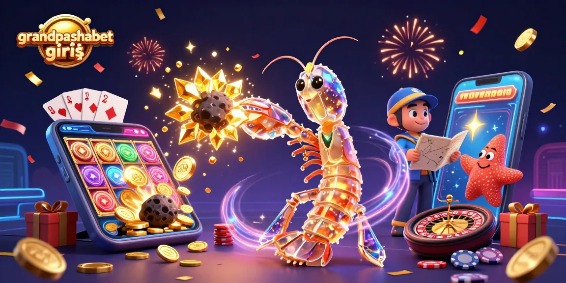 Spin to win at grandpashabet giriş with vibrant 3D characters and colorful casino elements.