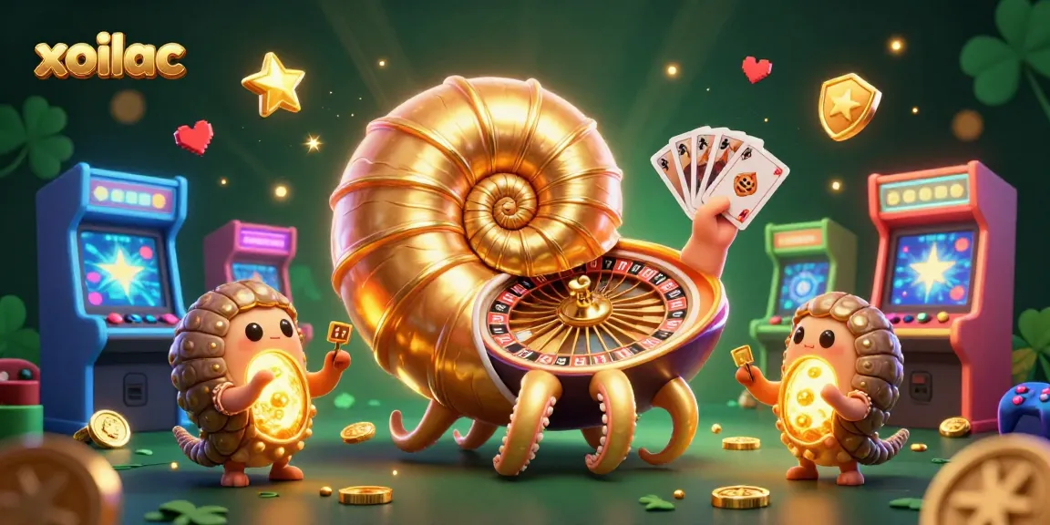 Watch xoilac unleash winning strategies with a dynamic gaming scene featuring a giant nautilus and glowing ammonites.