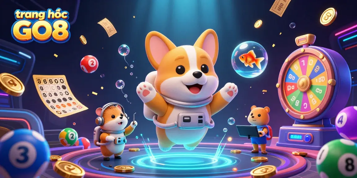 Experience the excitement of gaming at trang chủ GO8, featuring a floating astronaut corgi and immersive casino elements.