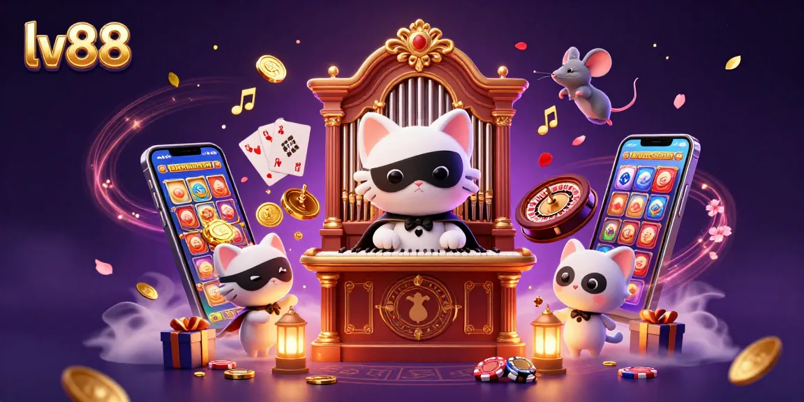 Experience thrilling gameplay at lv88 with a dynamic casino scene featuring vibrant game elements and exciting characters.