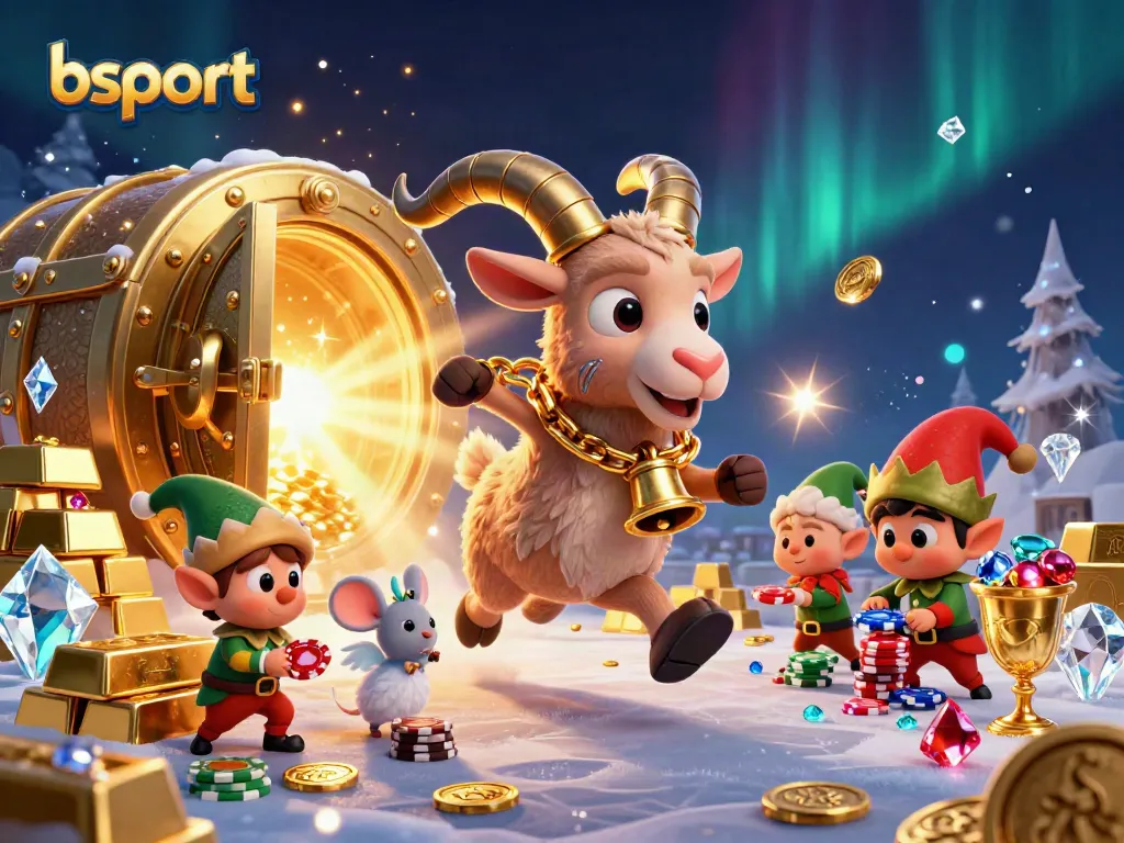 Engage in thrilling bets at Bsport with a vibrant casino scene showcasing fun characters and rich gaming elements