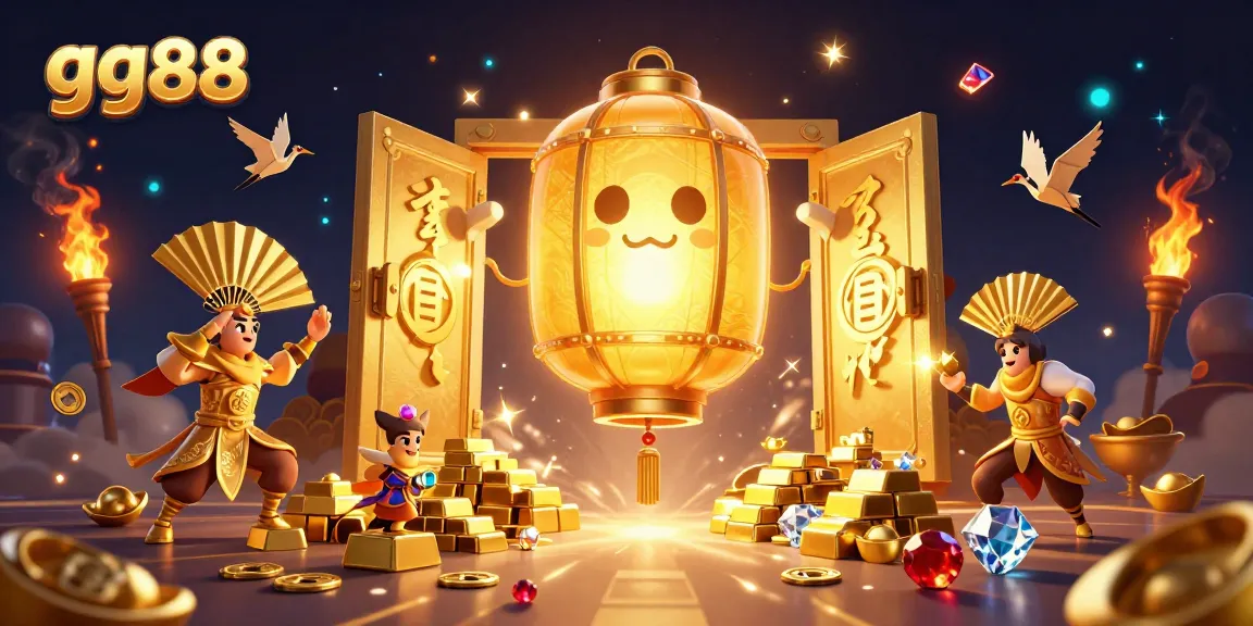 Experience the excitement of gg88 with vibrant 3D casino settings featuring glimmering treasures and mystical characters.