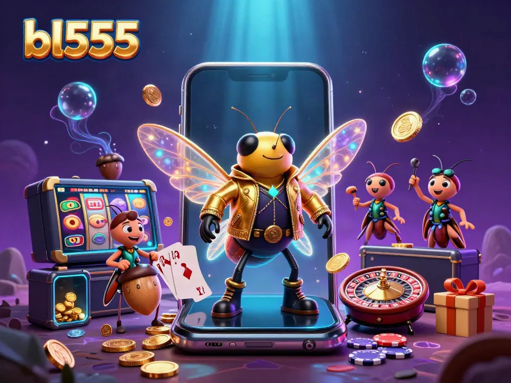 Join the excitement of bl555 with a cicada rock star and casino games illustrated in 3D.