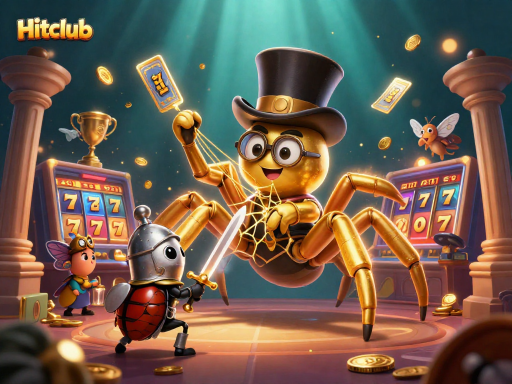 Hitclub players enjoy captivating games with a vibrant 3D scene of slots and unique characters.