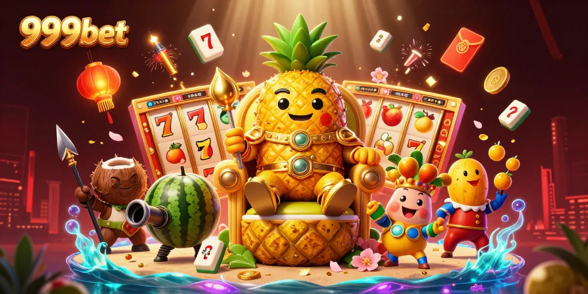Experience the thrill of winning on 999bet with vibrant casino elements and dynamic characters.