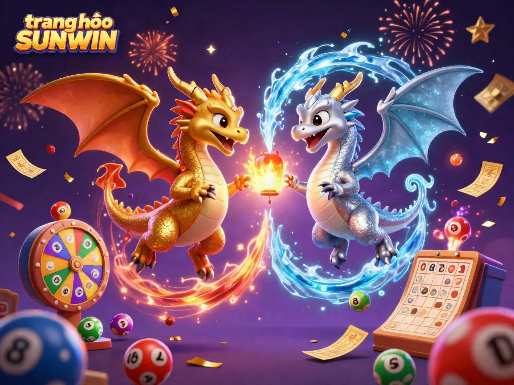 Experience the excitement of gaming at trang chủ SUNWIN with dynamic lottery elements and animated dragons!