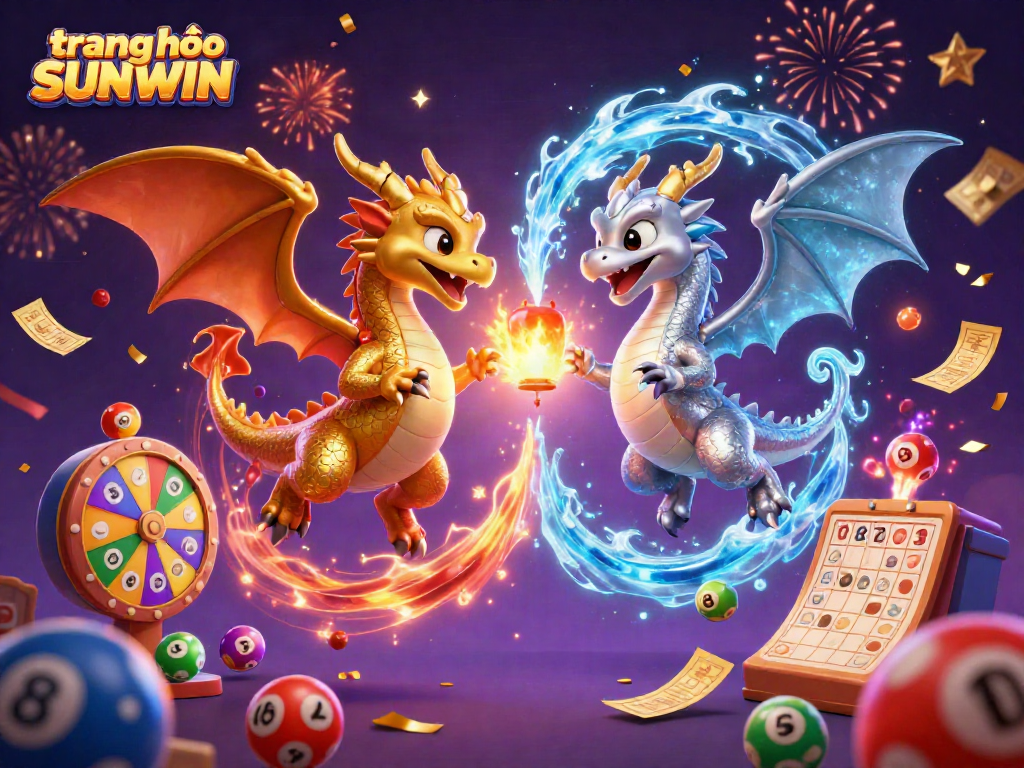 Experience the excitement of gaming at trang chủ SUNWIN with dynamic lottery elements and animated dragons!