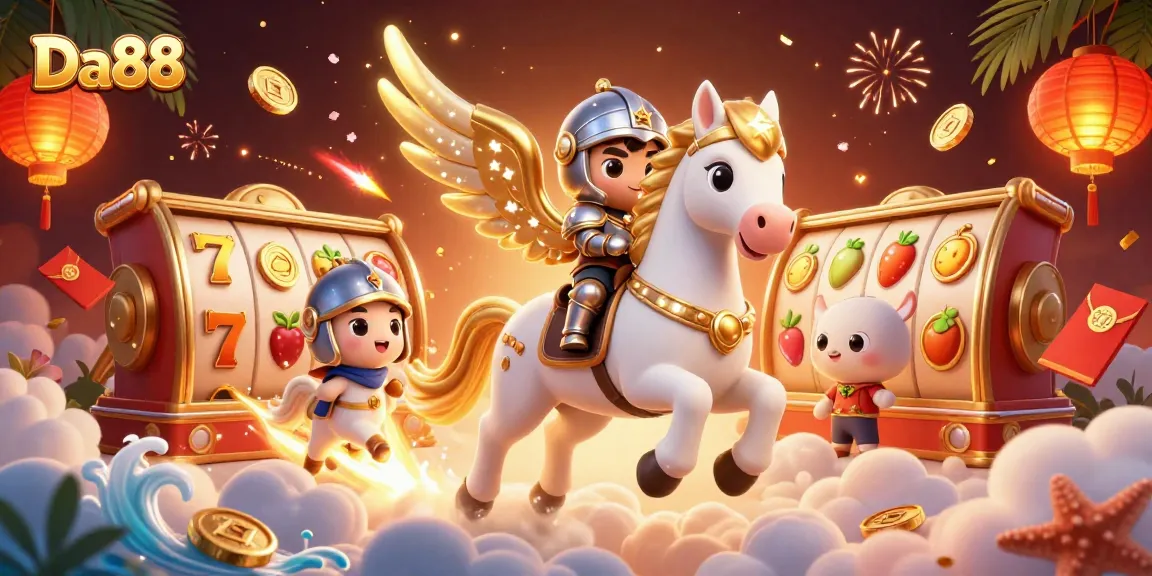 Engage in thrilling gameplay at Da88 with vibrant slot reels and dynamic animations.