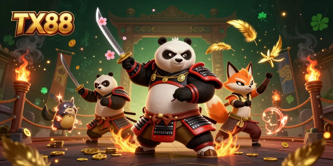Experience the thrill of TX88 casino adventures with dynamic characters in a vibrant 3D scene.