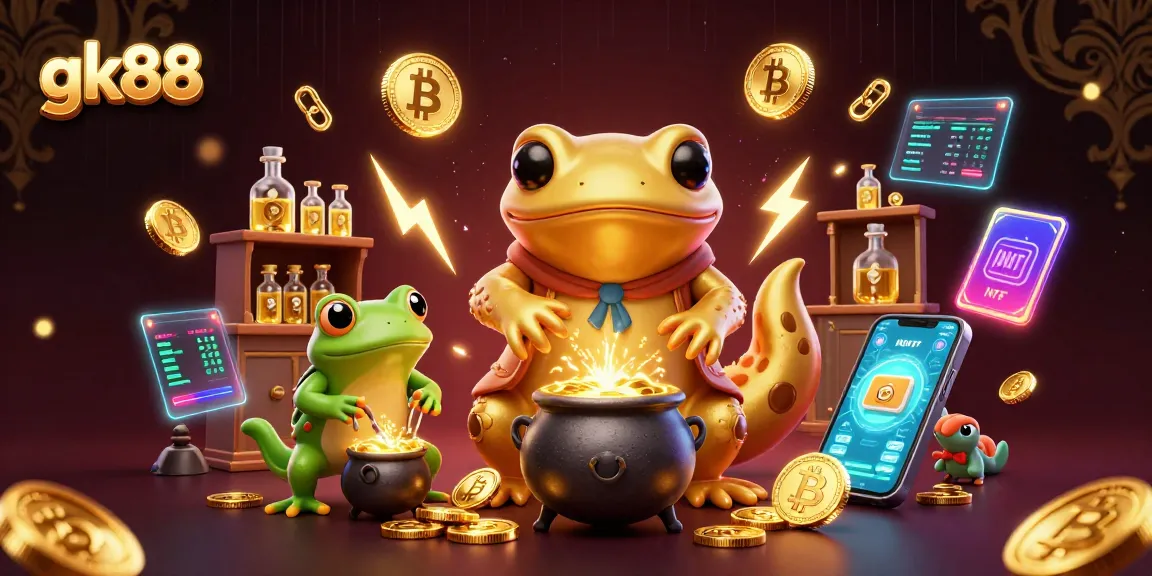 Experience the magic of gk88 while watching a golden salamander alchemist create treasures in a vibrant casino setting.