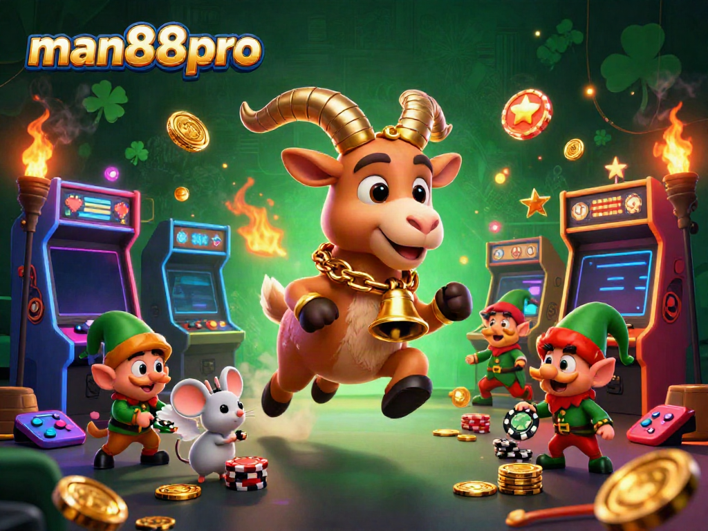 Experience thrilling gameplay at the man88pro casino with lively characters and vibrant game elements.