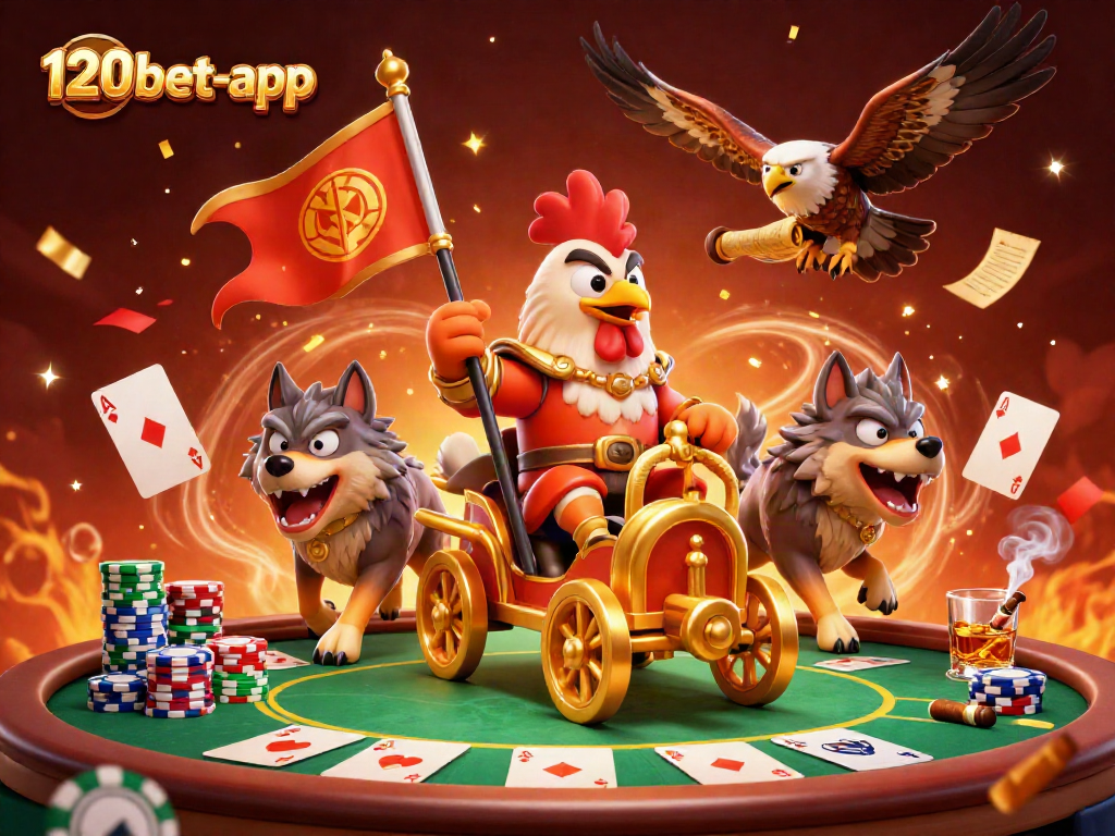 Bet with 120bet-app and experience a thrilling casino scene with vibrant energy and dynamic elements.