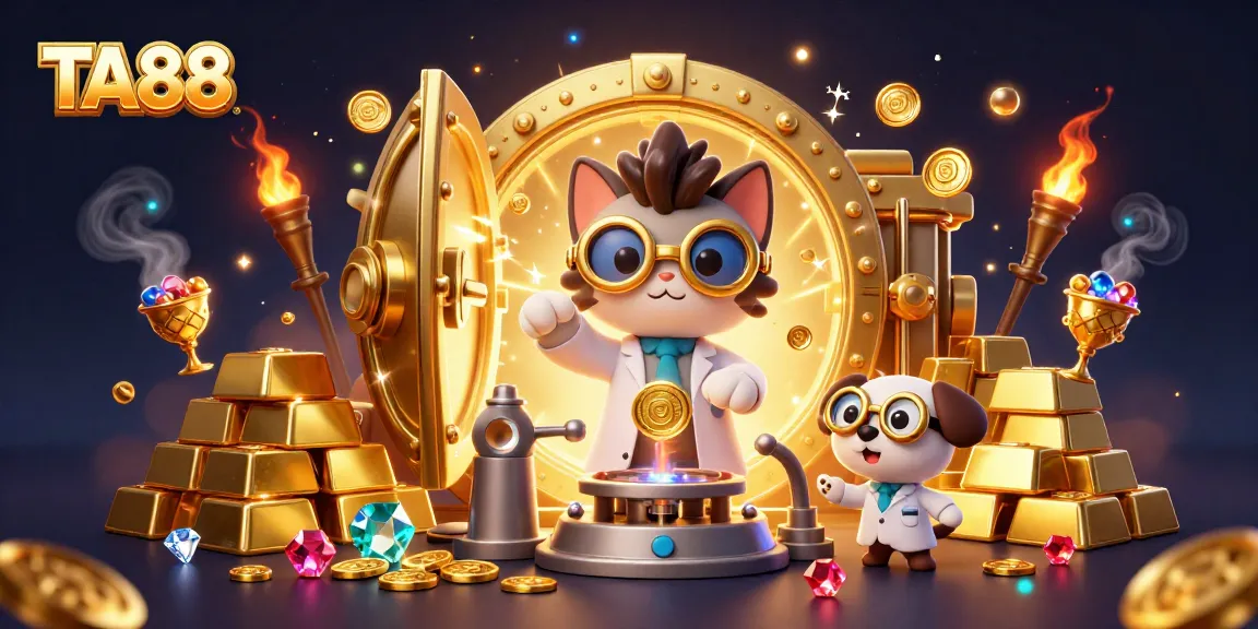 Engage with TA88's immersive gaming experience featuring golden jackpots and elaborate live casino elements.