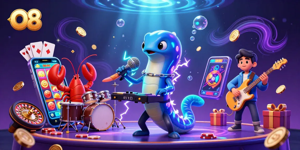 Engage with O8's thrilling underwater casino world featuring electric eel DJs and vibrant gaming elements.