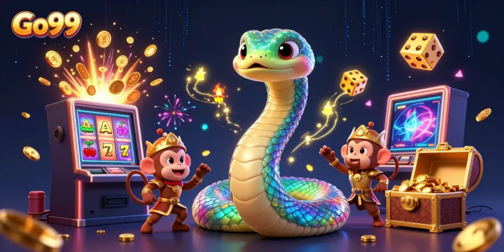 Engage in thrilling gaming adventures at Go99 with colorful characters and dazzling jackpots.