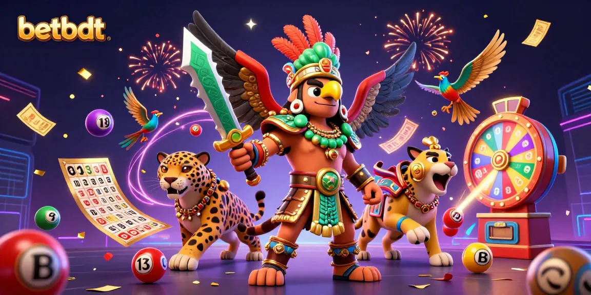 Join the excitement of betbdt with an Aztec-inspired lottery scene brimming with vibrant elements.