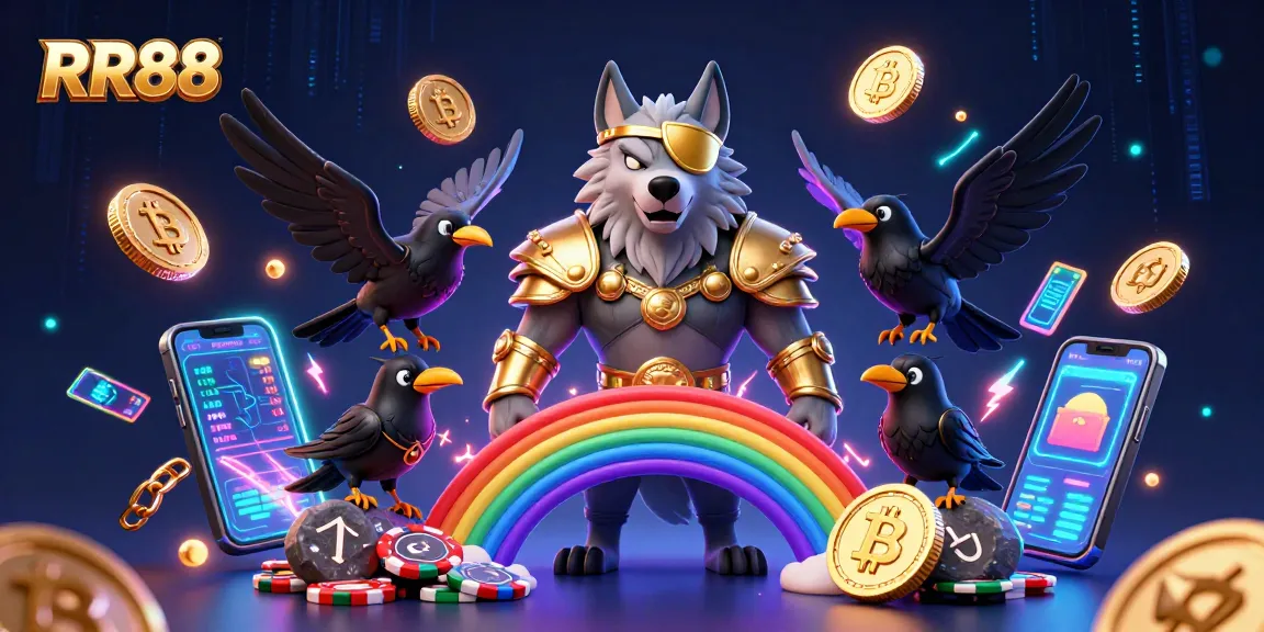 Experience the excitement at RR88 with vibrant casino elements and Norse mythology-inspired characters.