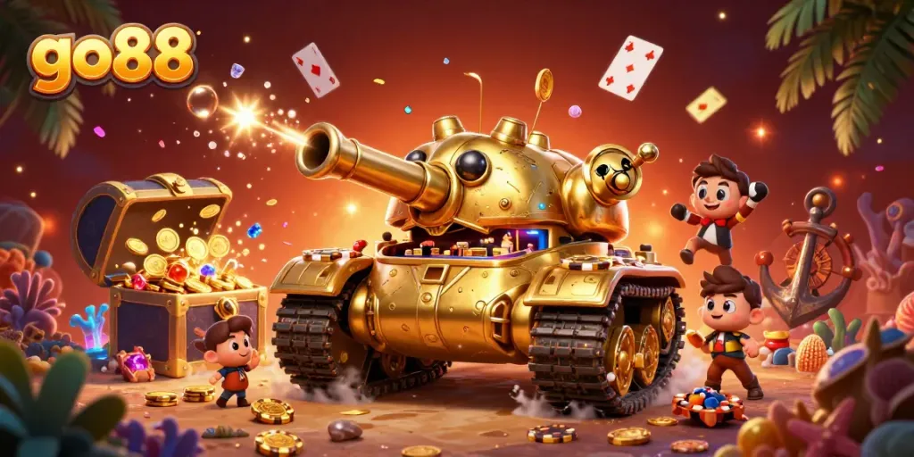 Experience go88 through an imaginative world of a golden beetle casino revealing vibrant game elements.