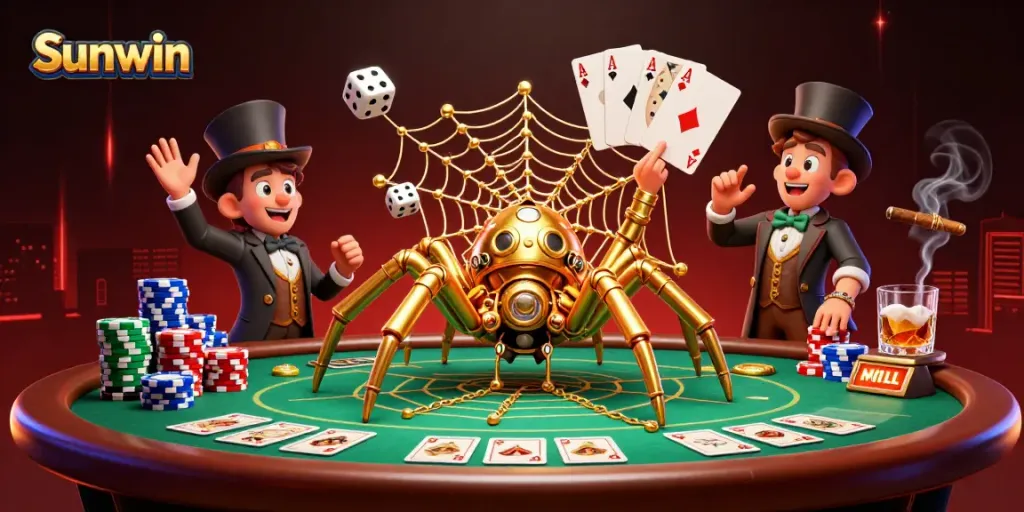 Engage with the excitement of Sunwin's thrilling gambling scene featuring unique casino elements.