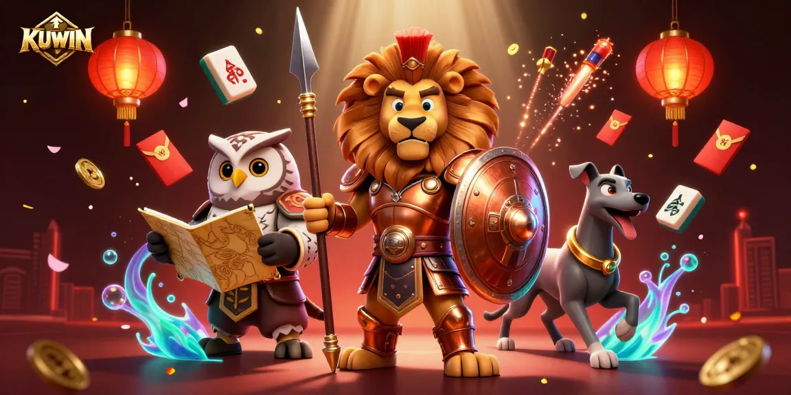 Experience thrilling gameplay with KUWIN's vibrant casino world featuring live action and winning elements.