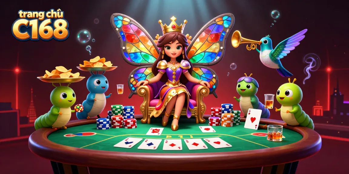 Play exciting games at trang chủ C168 featuring vibrant poker elements and captivating characters