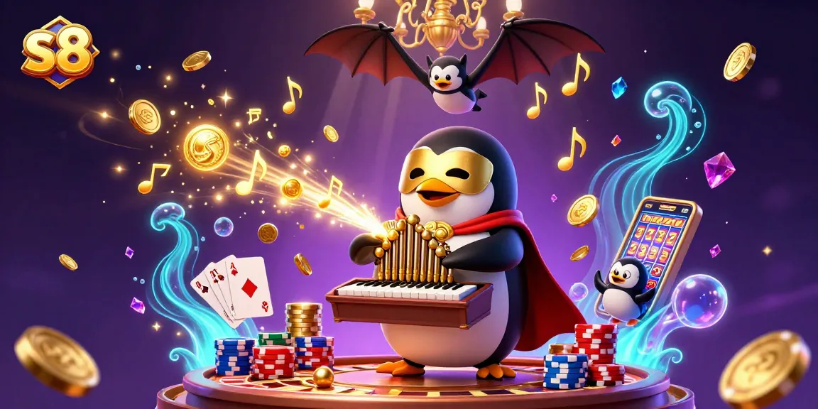 Experience captivating gaming adventures with S8, featuring the playful penguin and golden coins galore.