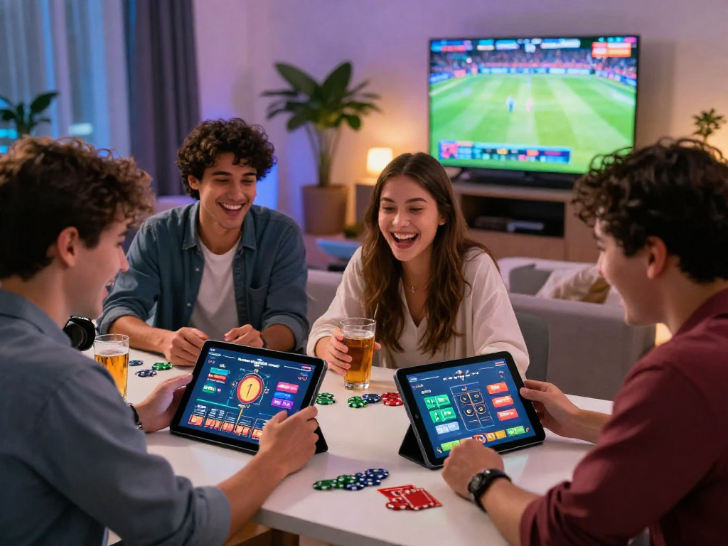 Exciting online betting experience at http://oxbet-app.com with friends enjoying a lively gaming session.