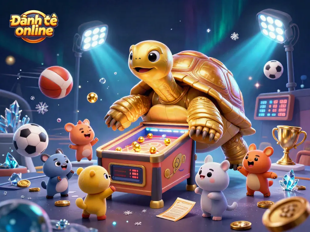 Experience the thrill of Đánh đề online with this vibrant 3D illustration showcasing exciting gameplay elements.