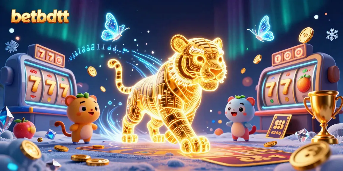 Experience thrilling gaming at betbdtt with vibrant golden tigers and dynamic casino elements