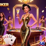 Experience thrilling wins at LUWAKPOKER with glamorous gameplay featuring cascading coins and vibrant slot machines.