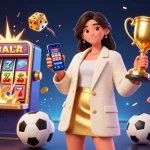 Witness the thrill of toto sports betting with a captivating scene filled with dynamic casino elements.