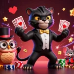 Experience the thrill of hu gaming with a stylish black panther dealer and casino fun.