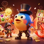 FABET players enjoy jackpot excitement with vibrant slot reels amidst thrilling 3D gaming elements.