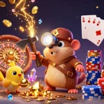 Engage with 888new's treasure hunting experience featuring a mole, gems, and abundant casino elements.