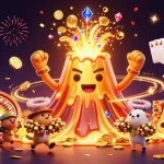 Experience lucrative wins with mm88 through a vivid 3D casino scene showcasing jackpots and treasure excitement.