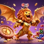 Join the thrilling world of mm88 with a magical illustration of a chimera celebrating casino wins.