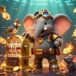 Spin the golden jackpot slot with vibrant 33win characters for exciting casino wins!