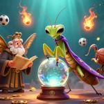 Experience thrilling betting adventures with x88, showcasing a vibrant scene of fortune tellers and dynamic sports elements.