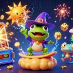O8 enhances your gaming with a vibrant slot experience featuring a wizard frog and lucky symbols.