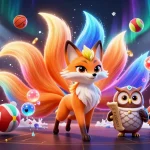 Experience thrilling bets with nk889 in this vibrant 3D casino illustration featuring animated characters and sports elements.