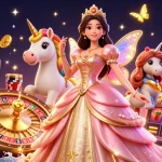 Engage with sl888 slot gameplay, featuring vibrant characters and dynamic casino elements.