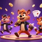 Experience the electrifying atmosphere at UU88 with lively hyenas in a bustling casino.