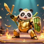 Engage in thrilling gameplay at 99ok with a vibrant 3D casino scene, featuring a golden panda in action.